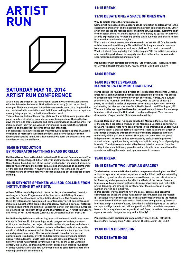 ARTIST RUN conference