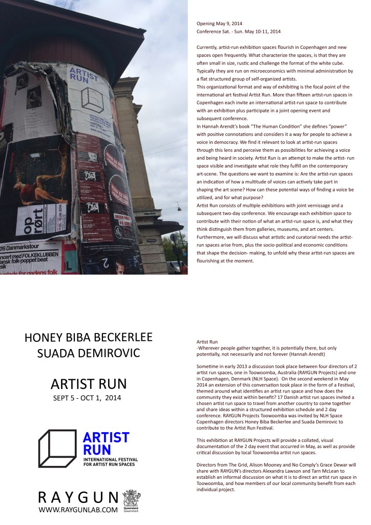 ARTIST RUN catalogue